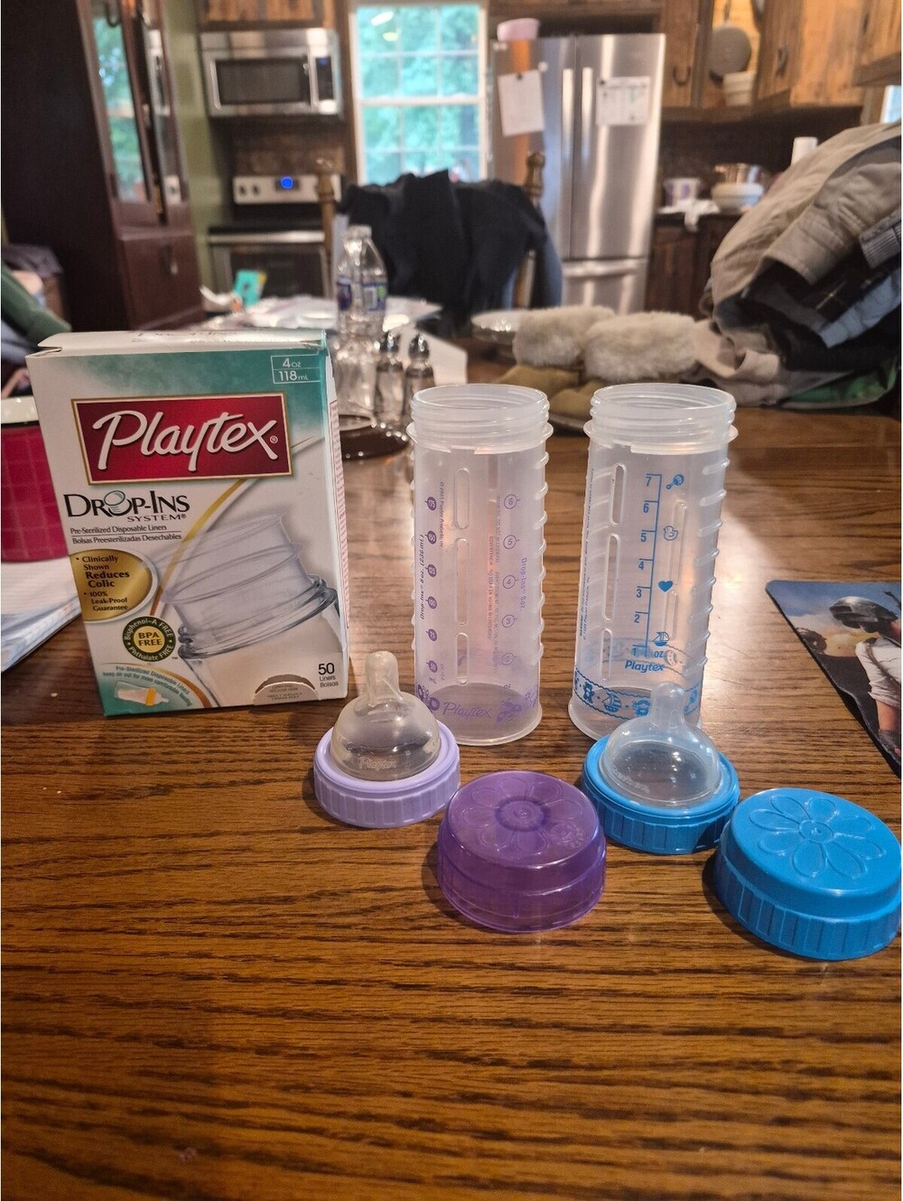 Vintage 90s Y2K Lot Playtex Nurser Baby Bottles & 4oz Drop-Ins Liners - 44 Count